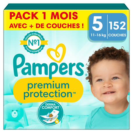 152 couches premium protection, taille 5, 11-16 kg Blanc 1 - vertbaudet enfant 