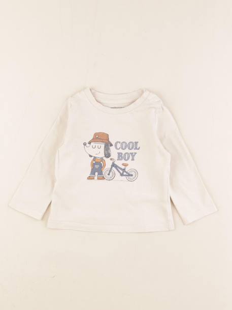 Tee-shirt - 9 mois Beige 1 - vertbaudet enfant 