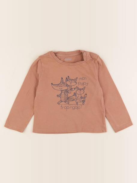 Tee-shirt - 24 mois Marron 1 - vertbaudet enfant 