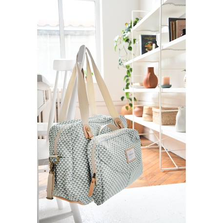Sac à langer iconique grand volume 23 l geneve Imprimé jeu vert sauge 2 - vertbaudet enfant 