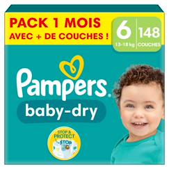 Puériculture-148 couches baby-dry, taille 6, 13-18 kg