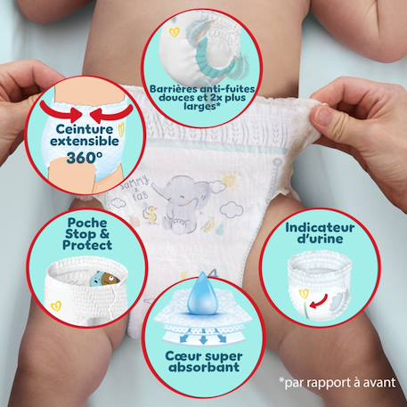 192 couches-culottes premium protection, taille 3 Blanc 4 - vertbaudet enfant 