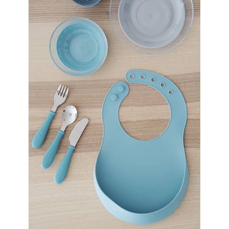 Lot de 2 bavoirs en silicone Vert aéré+Vert sauge 3 - vertbaudet enfant 