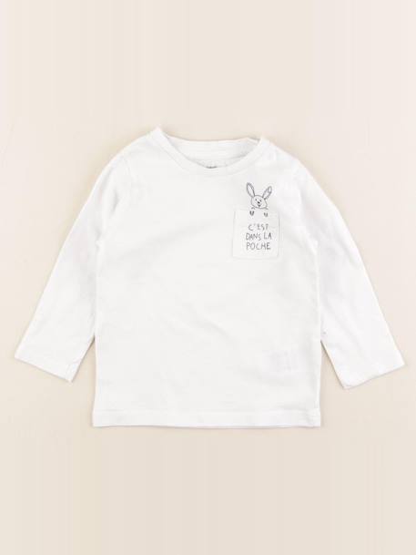 Tee-shirt - 12 mois Blanc 1 - vertbaudet enfant 