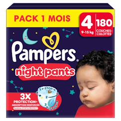 Puériculture-Baby-dry night pants pour la nuit, taille 4, 180 couches-culottes, 9kg - 15kg pack 1 mois