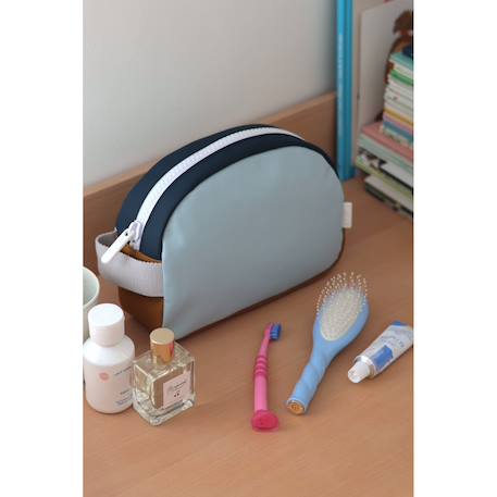 Trousse de toilette faro Bleu nuit+Matcha latte+Rose poudrée 5 - vertbaudet enfant 