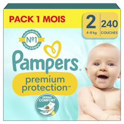 -240 couches premium protection, taille 2, 4-8 kg