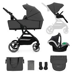 Puériculture-Poussette-Poussette duo et trio-Poussette 3 en 1 Kinderkraft YOXI avec Nacelle Transformable, Siège Réversible, MINK PRO i-Size et Roues Increvables