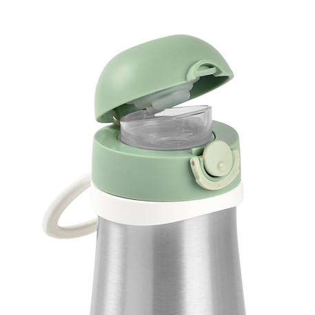 Gourde inox d'apprentissage nomade 350 ml Rose ancienne+Vert sauge 11 - vertbaudet enfant 