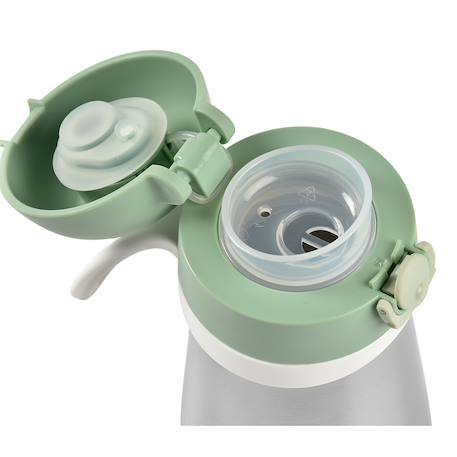 Gourde inox d'apprentissage nomade 350 ml Rose ancienne+Vert sauge 10 - vertbaudet enfant 