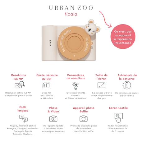 Appareil photo urbain- koala Beige 3 - vertbaudet enfant 