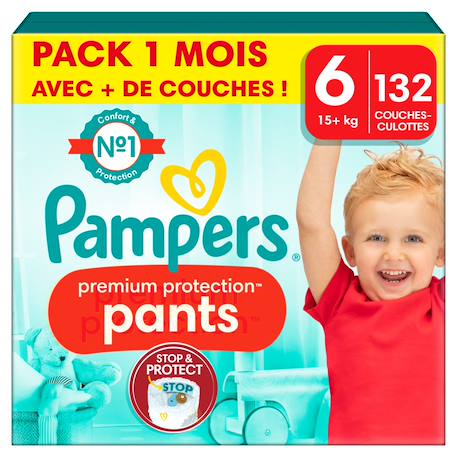 132 couches-culottes premium protection, taille 6, 15+ kg Blanc 1 - vertbaudet enfant 