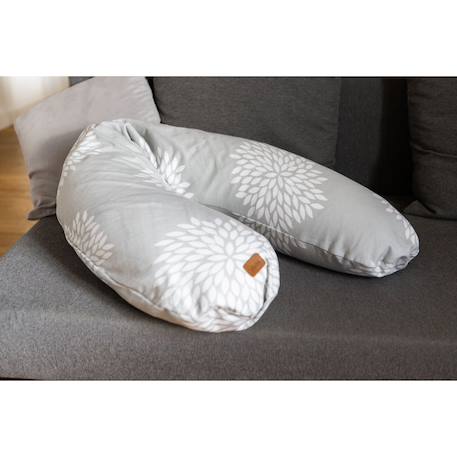 Coussin d'allaitement confortable et multifonctions big flopsy Argile beige+Fleur gris+Rose épanouie 6 - vertbaudet enfant 