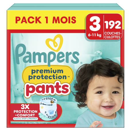 192 couches-culottes premium protection, taille 3 Blanc 1 - vertbaudet enfant 