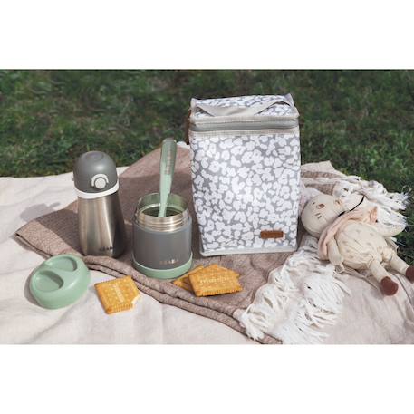Portion inox isotherme 300 ml Brume claire+Gris minéral/vert+Rose clair 12 - vertbaudet enfant 