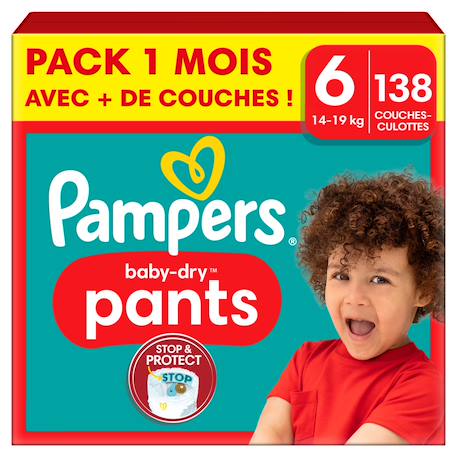 138 couches-culottes baby-dry, taille 6, 14-19 kg Blanc 1 - vertbaudet enfant 