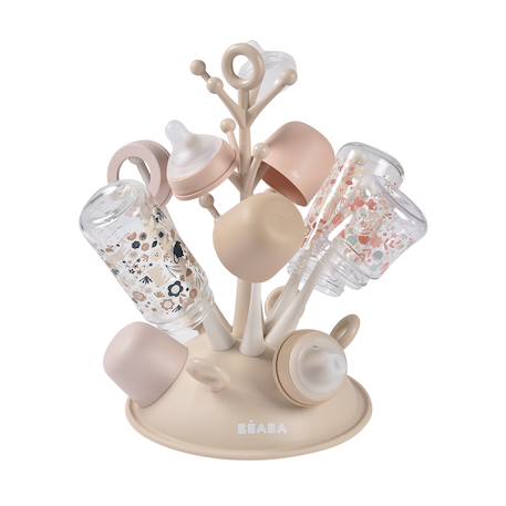 Egoutte biberons arbre grande capacité 6 biberons Gris+Terre argile 6 - vertbaudet enfant 