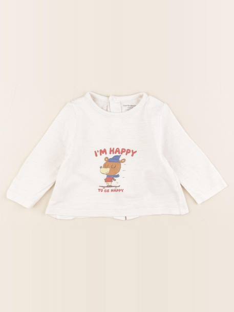 Tee-shirt - 3 mois Blanc 1 - vertbaudet enfant 