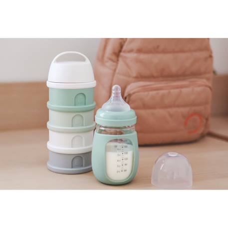 Biberon verre + housse silicone 2 en 1 Vert sauge 2 - vertbaudet enfant 