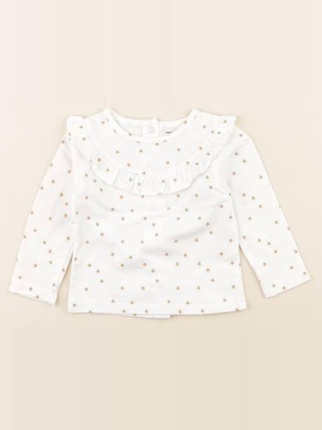 Tee-shirt - 9 mois Blanc, or 1 - vertbaudet enfant 