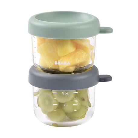 Lot de 2 portions repas en verre 150 ml Minéral / vert sauge 6 - vertbaudet enfant 