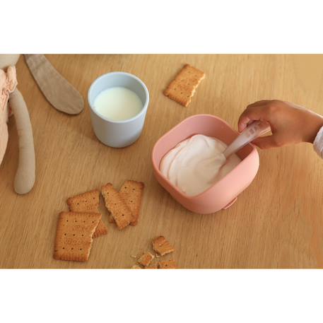 Cuillère 2ème âge en silicone Barbe à papa+Bleu 2 - vertbaudet enfant 