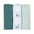 Lot de 3 langes en coton Cygne rose gris+Hérisson / marron+Jurassique / vert 12 - vertbaudet enfant 