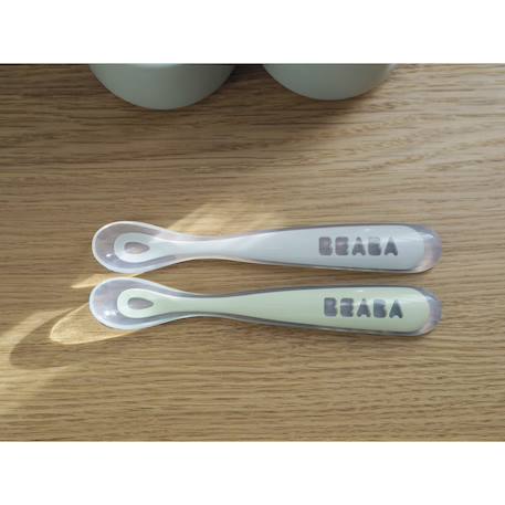 Lot de 2 cuillères silicone 1er âge Naturel 3 - vertbaudet enfant 