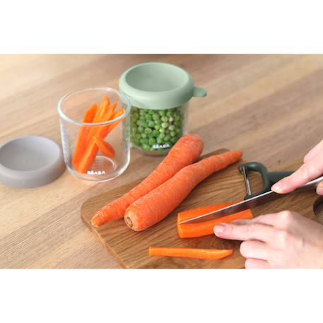 Lot de 2 portions repas en verre 250 ml Vert sauge/gazelle 2 - vertbaudet enfant 