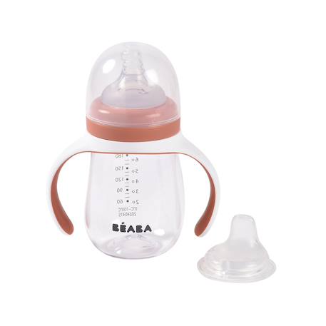 Biberon d'apprentissage 2 en 1 210 ml Terracotta 1 - vertbaudet enfant 