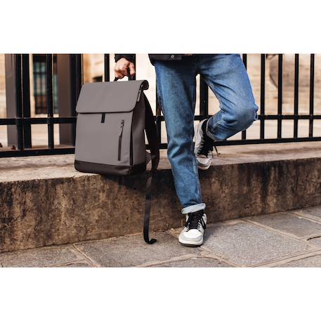 Sac à dos à langer pratique 19 litres oslo Gris minéral+Rose ancienne 2 - vertbaudet enfant 