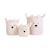 Set de 3 paniers de rangement teddy Blanc cassé+Neutre 2 - vertbaudet enfant 