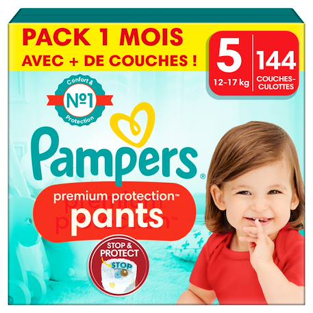 144 couches-culottes premium protection, taille 5, 12-17 kg Blanc 1 - vertbaudet enfant 