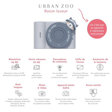 Appareil photo urbain- raton laveur Blue 4 - vertbaudet enfant 