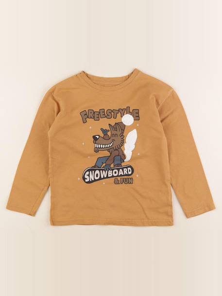 Tee-shirt - 8 ans Marron 1 - vertbaudet enfant 