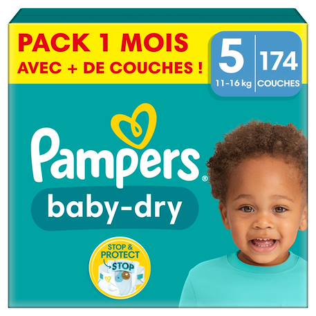 174 couches baby-dry, taille 5, 11-16 kg Blanc 1 - vertbaudet enfant 