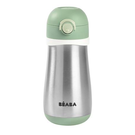 Gourde inox d'apprentissage nomade 350 ml Rose ancienne+Vert sauge 7 - vertbaudet enfant 