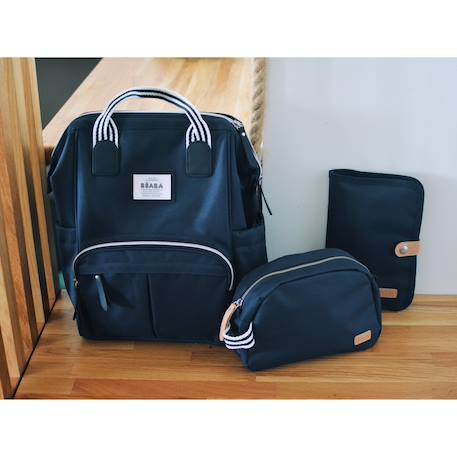 Trousse de toilette pratique et organisée Bleu marine rayé+Fleur de cerisier+Léopard+Vert sauge 4 - vertbaudet enfant 