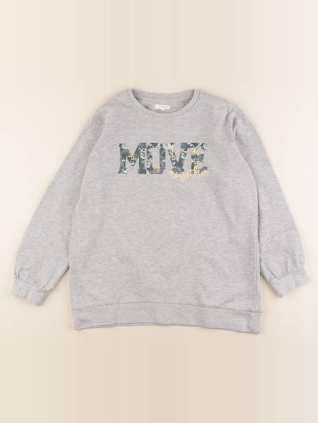 Sweat - 12 ans Gris 1 - vertbaudet enfant 