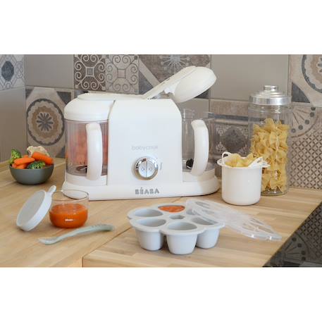 Robot cuiseur 4 en 1 contenance xxl 2200 ml babycook duo Blanc argent+Gris foncé 2 - vertbaudet enfant 