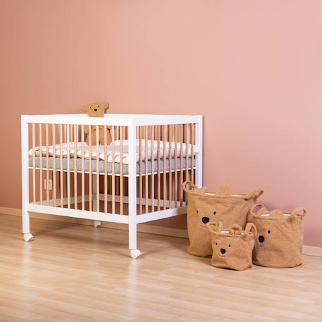 Panier de rangement 40x40x40 cm teddy Blanc cassé+Neutre 12 - vertbaudet enfant 