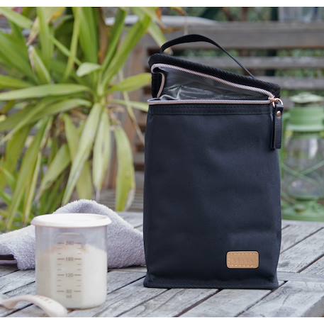 Pochette repas isotherme 2,8 l Léopard+Noir /or rose 10 - vertbaudet enfant 