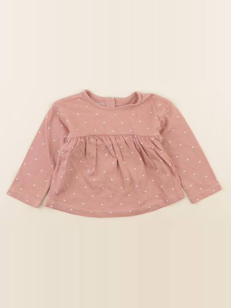 Tee-shirt - 12 mois Rose 1 - vertbaudet enfant 