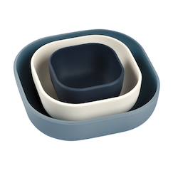 Puériculture-Repas-Lot de 3 bols gigogne en silicone