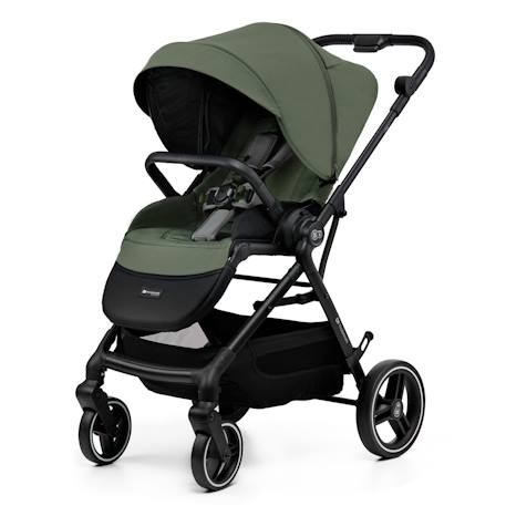 Poussette 3 en 1 avec nacelle, roues anti-crevaison et accessoires Gris clair+Vert 12 - vertbaudet enfant 