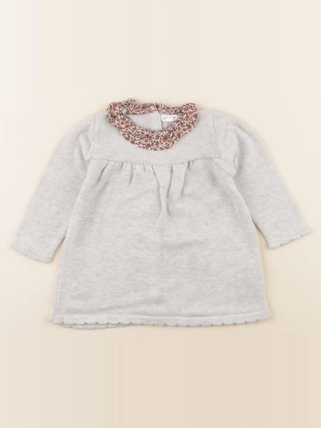 Robe - 12 mois Gris 1 - vertbaudet enfant 