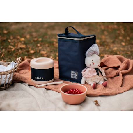 Portion inox isotherme 500 ml Bleu baltique+Rose clair 12 - vertbaudet enfant 