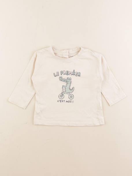Tee-shirt - 12 mois Beige 1 - vertbaudet enfant 