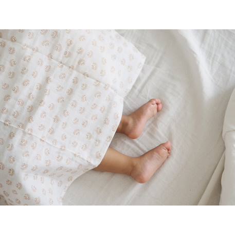 Lot de 3 langes en coton Cygne rose gris+Hérisson / marron+Jurassique / vert 9 - vertbaudet enfant 