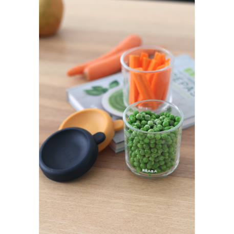 Lot de 2 portions repas en verre 250 ml Bleu nuit/miel+Vert sauge/gazelle 5 - vertbaudet enfant 